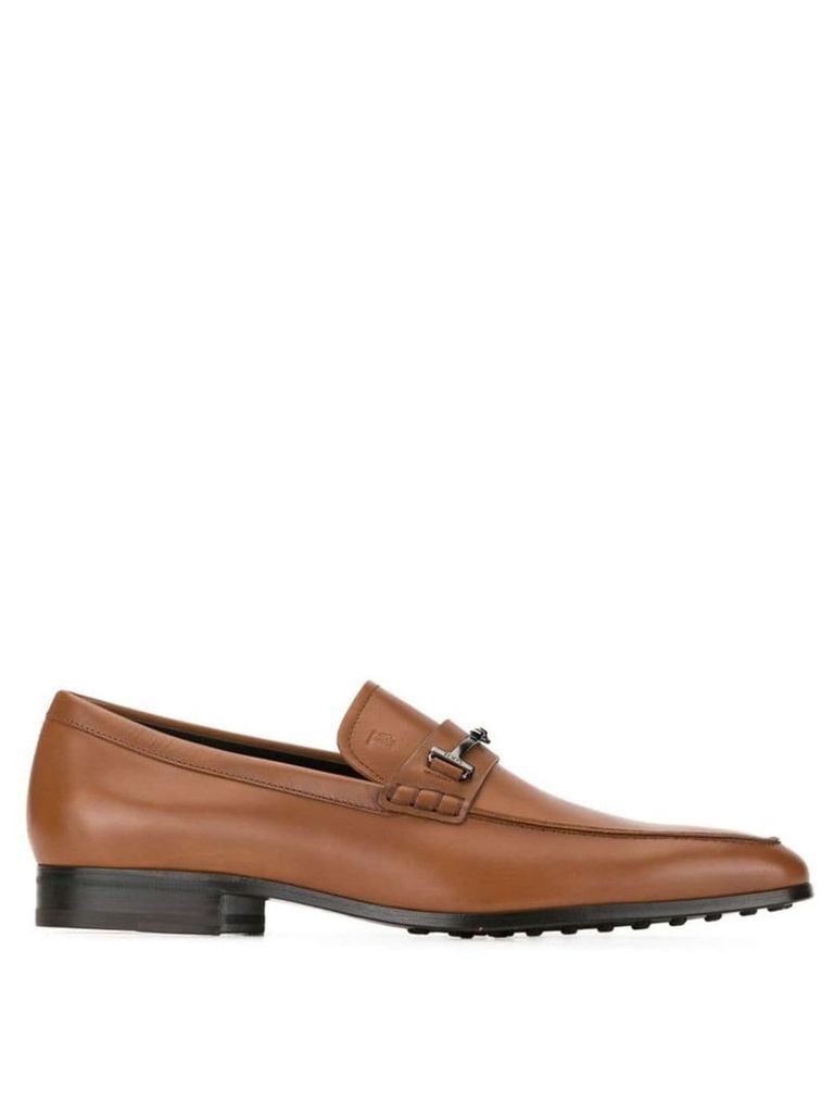Tod's logo loafers - Brown