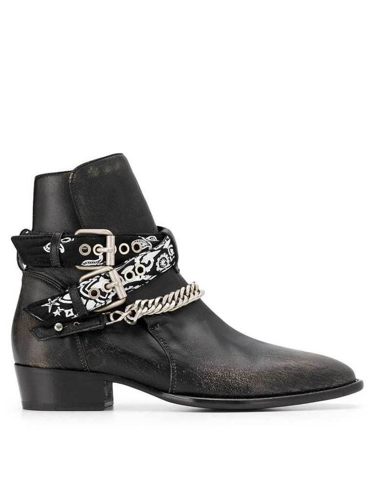 Amiri Vintage bandana buckle boots - Black