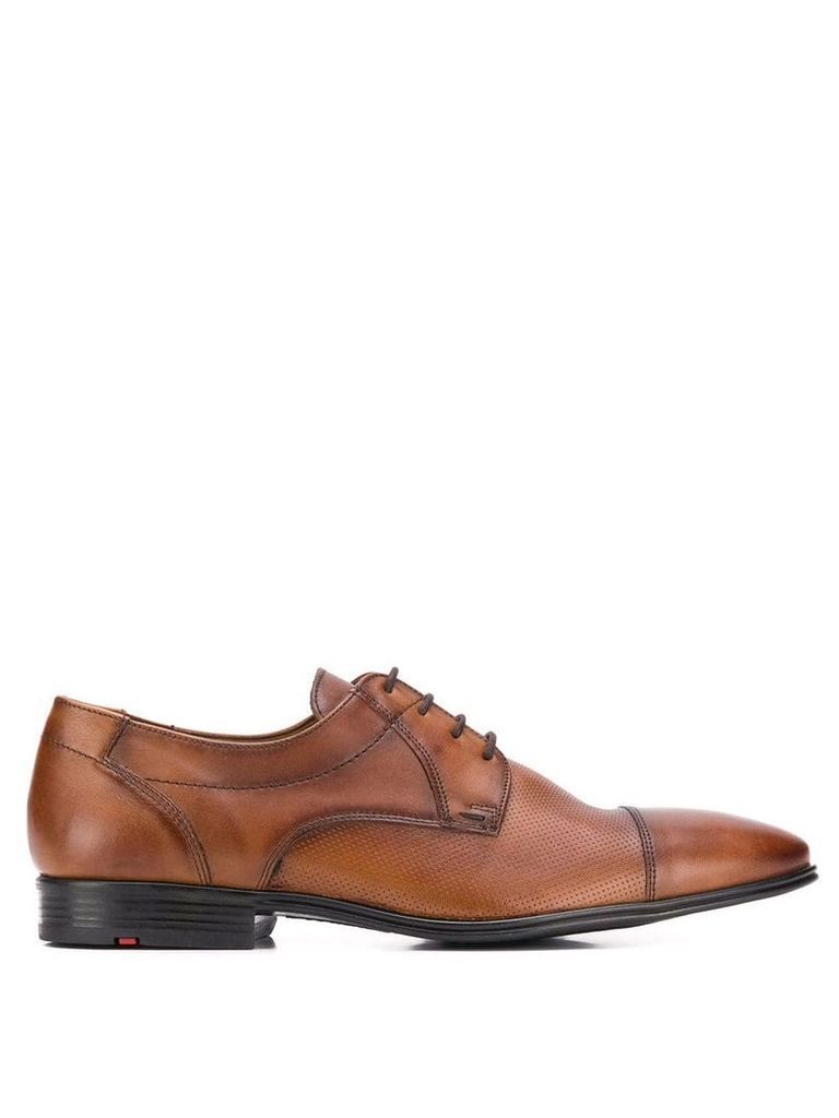 Lloyd perforated lace-up derby shoes - Brown