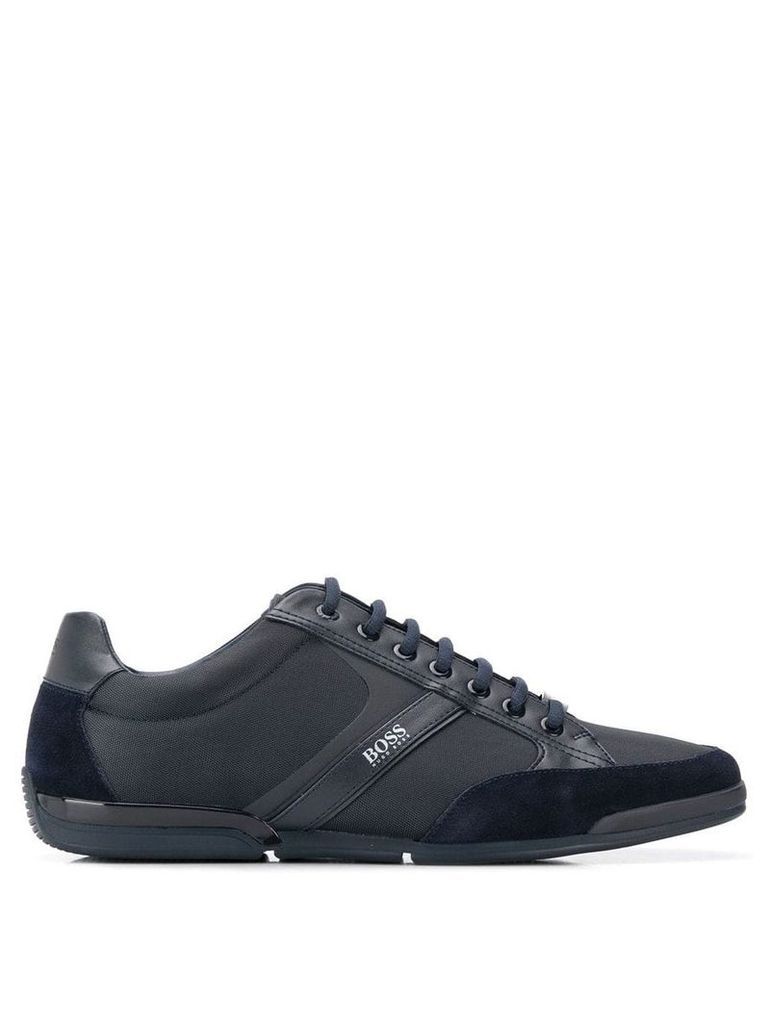 BOSS textured sneakers - Blue