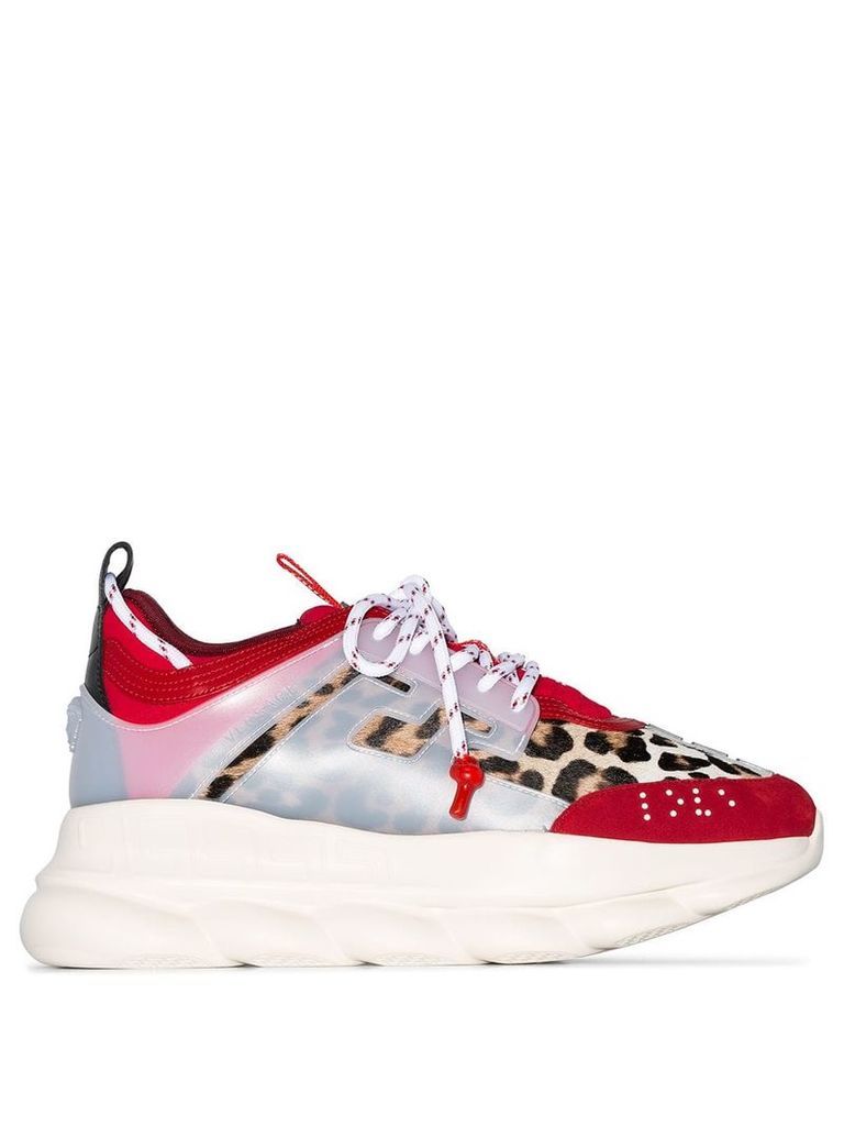 Versace Chain Reaction chunky sneakers - Red