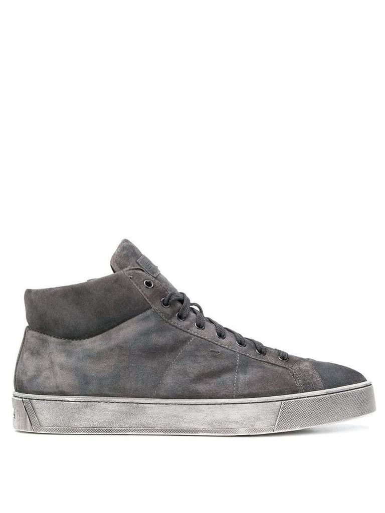 Santoni lace-up ankle sneakers - Grey