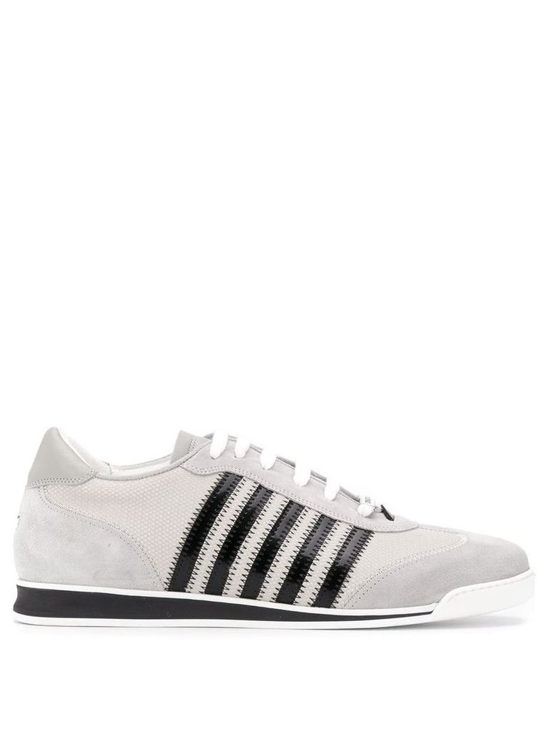 Dsquared2 low-top stripe sneakers - Grey