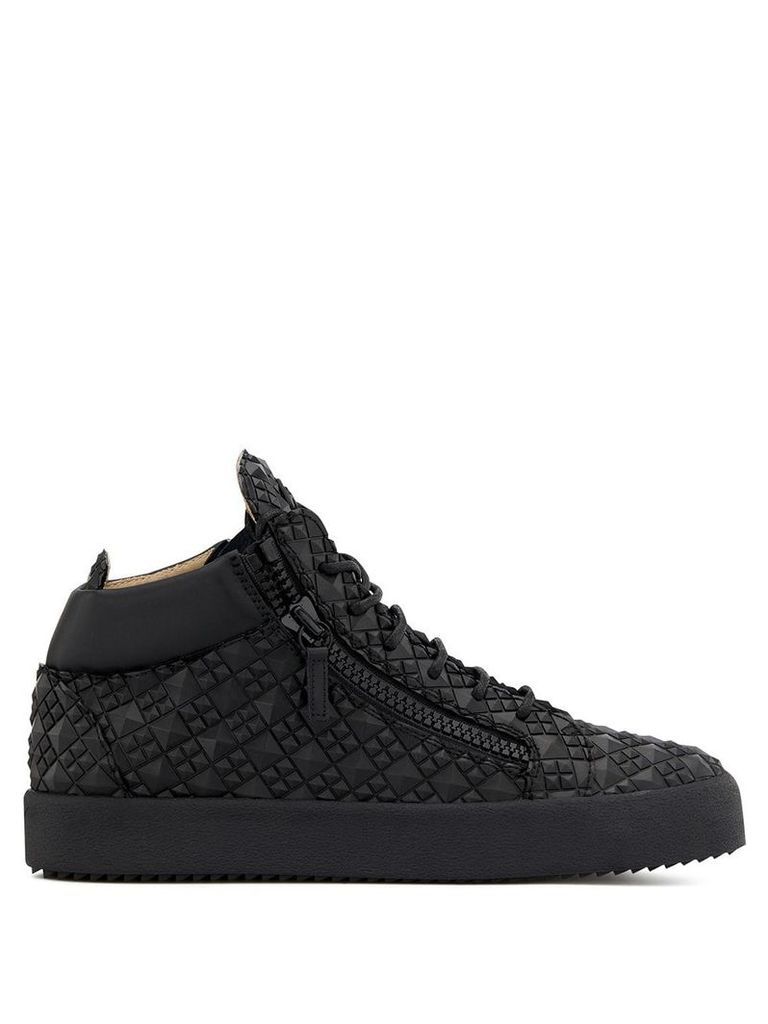 Giuseppe Zanotti Kriss diamond-textured sneakers - Black