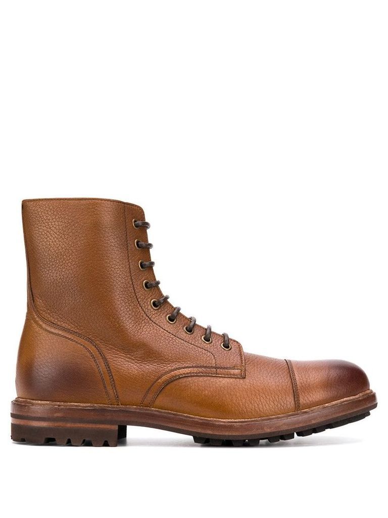 Brunello Cucinelli worker boots - Brown