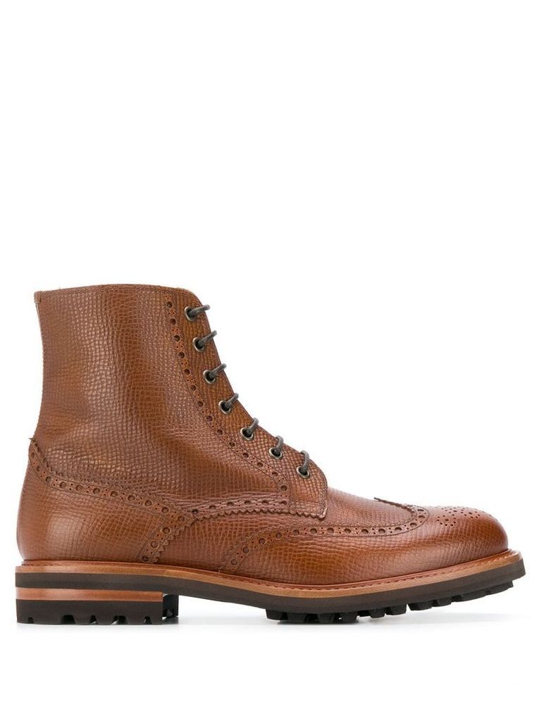 Brunello Cucinelli brogue-detail boots - Brown