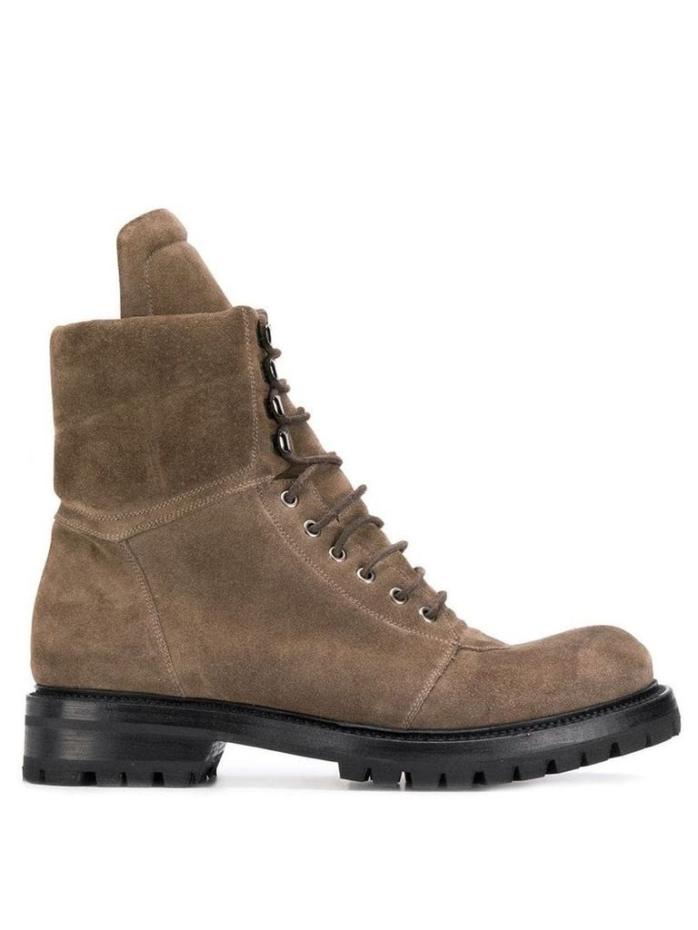 Rick Owens lace-up hiking boots - Brown