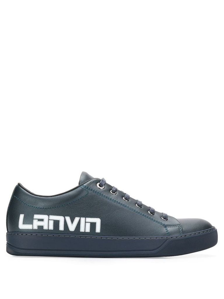 LANVIN low top logo sneakers - 29 BLUE MARINE
