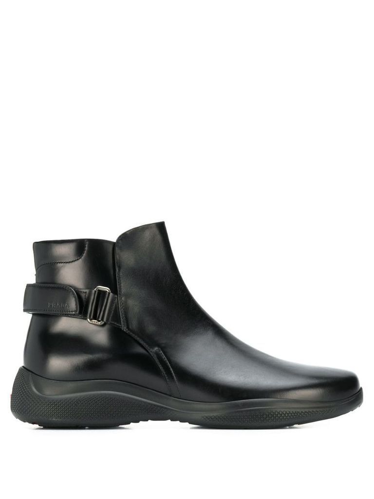 Prada backstrap ankle boots - Black