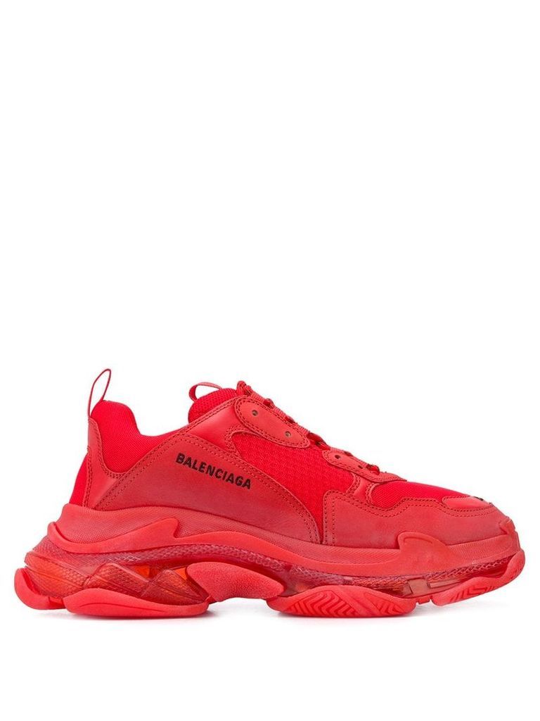 Balenciaga Triple S clear sole sneakers - Red