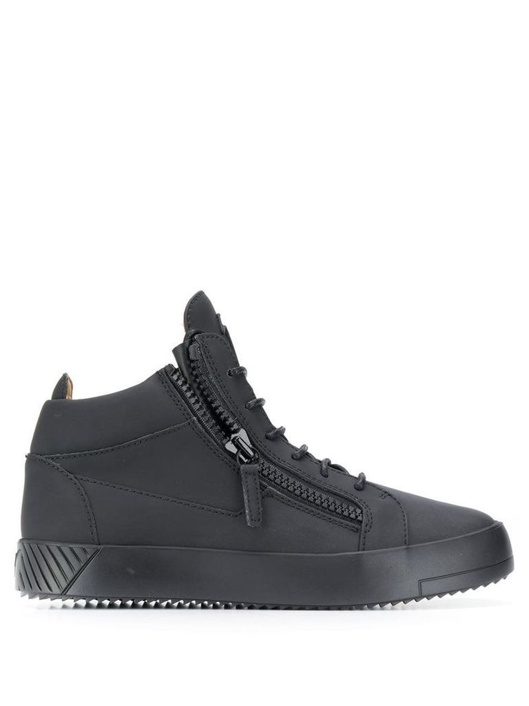 Giuseppe Zanotti hi-top zipper sneakers - Black