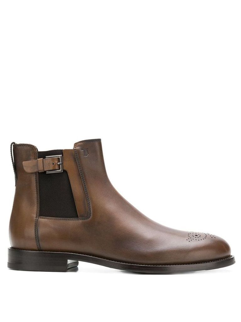 Tod's buckle detail chelsea boots - Brown