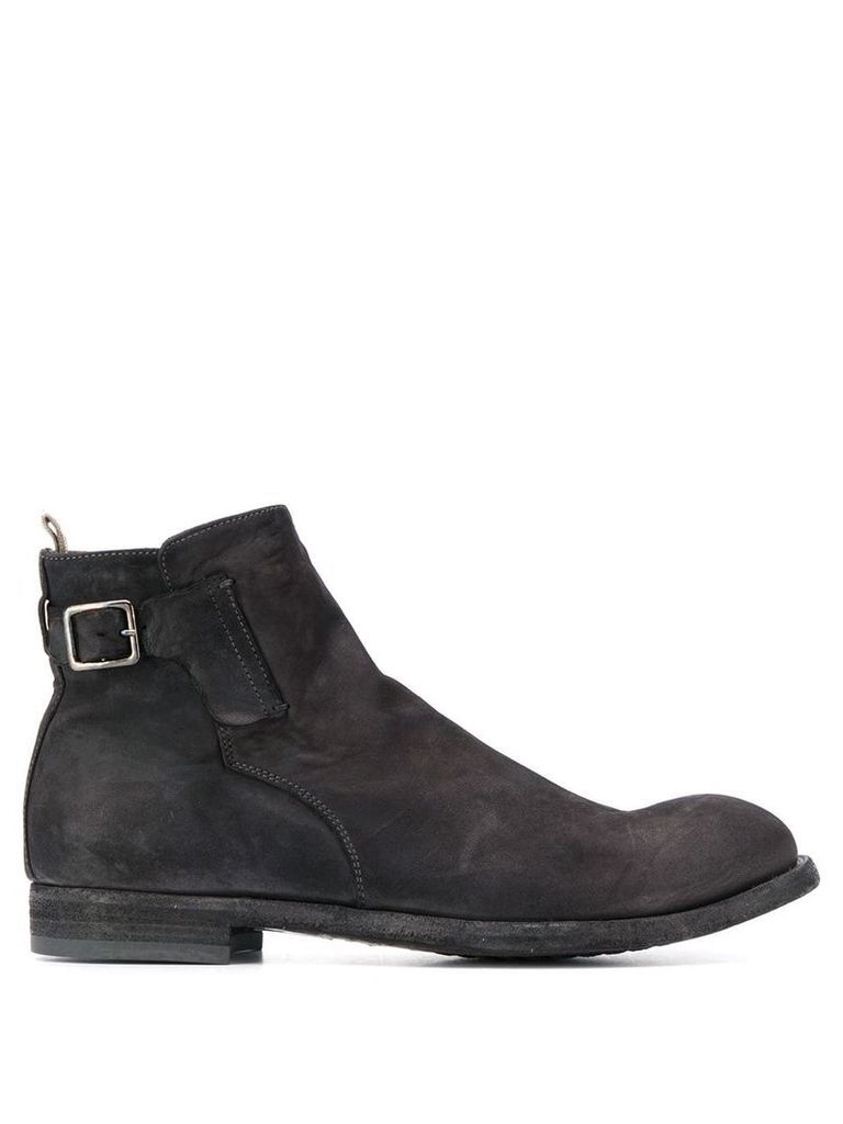 Officine Creative side buckle boots - Brown