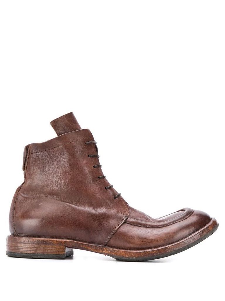 Moma ankle lace-up boots - Brown