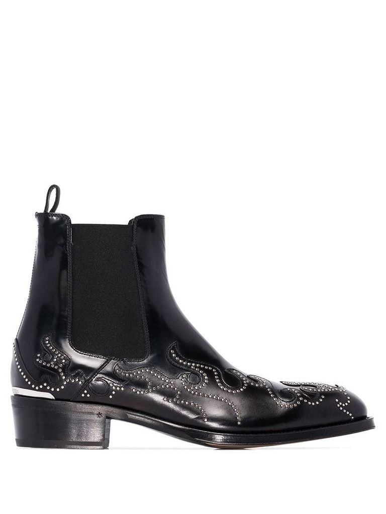 Alexander McQueen Flame ankle boots - Black