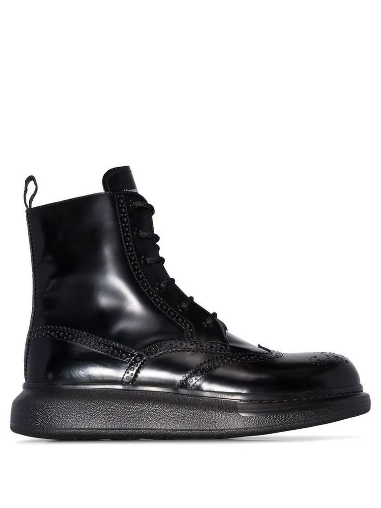Alexander McQueen chunky sole Derby boots - Black