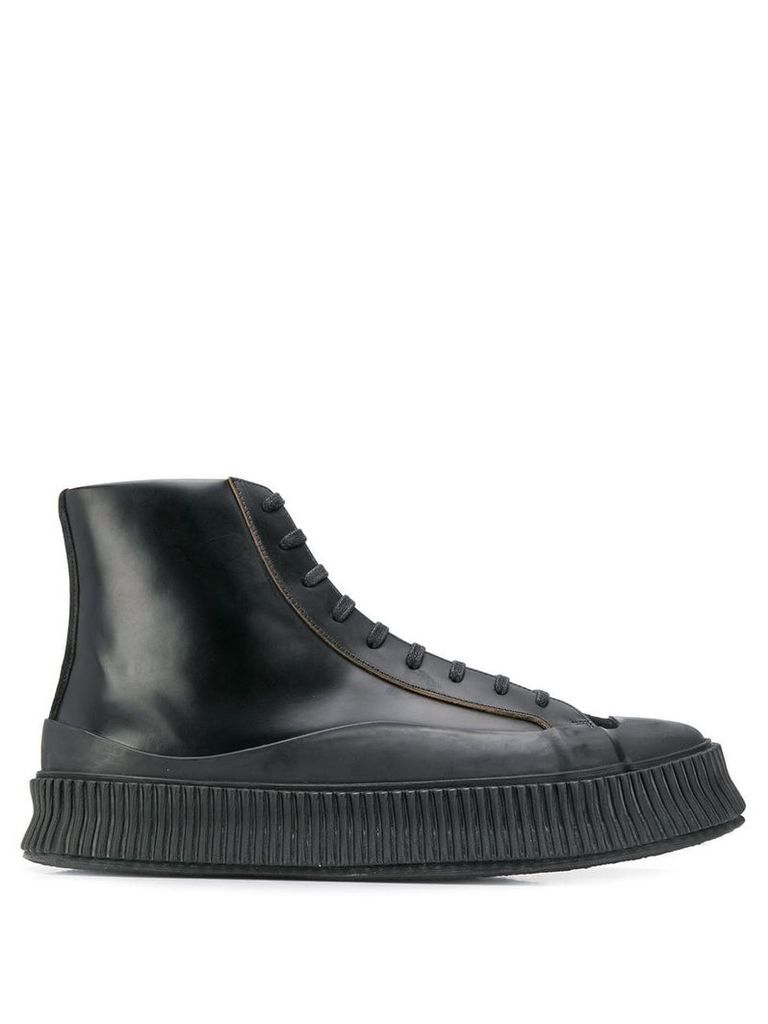 Jil Sander lace-up ankle boots - Black
