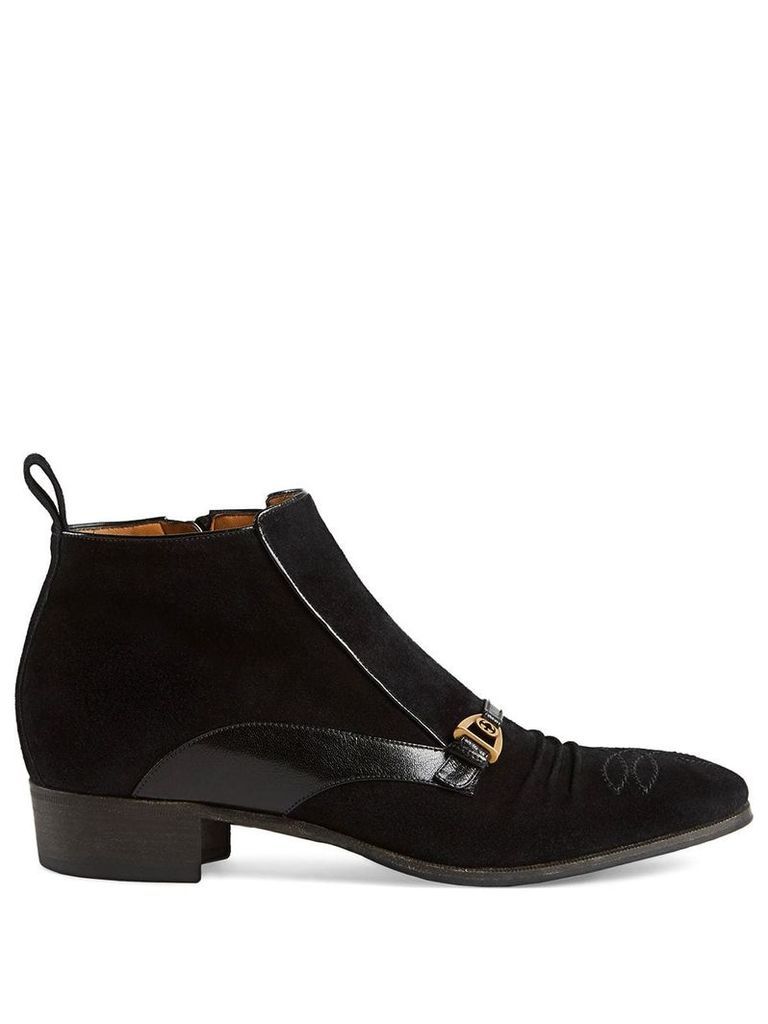 Gucci suede ankle boots - Black