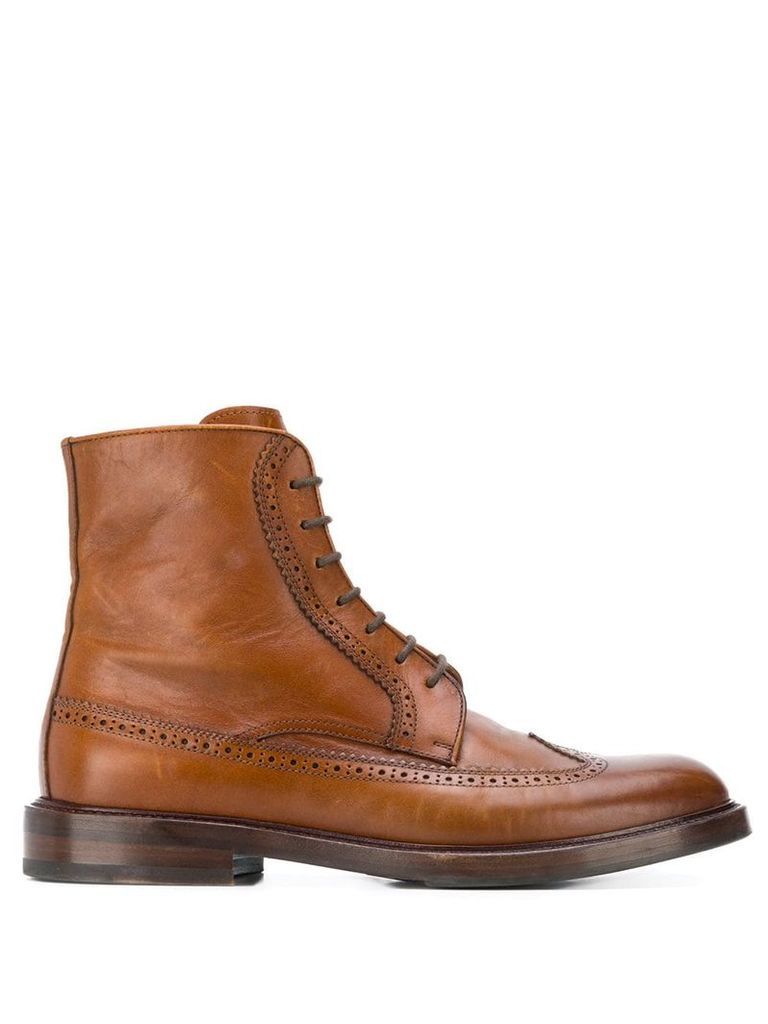 Brunello Cucinelli brogue boots - Brown