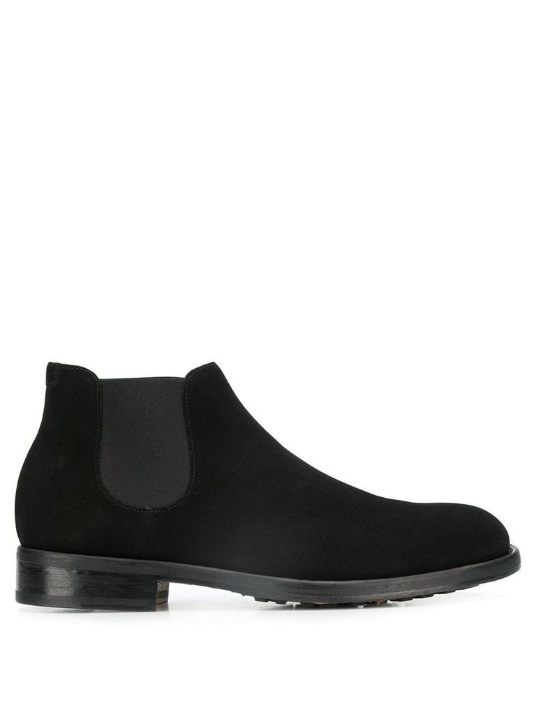 Doucal's slip-on suede chelsea boots - Black