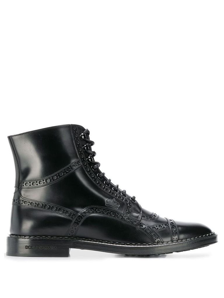 Dolce & Gabbana lace-up ankle boots - Black