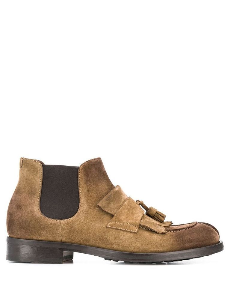 Doucal's tassel detail boots - Brown