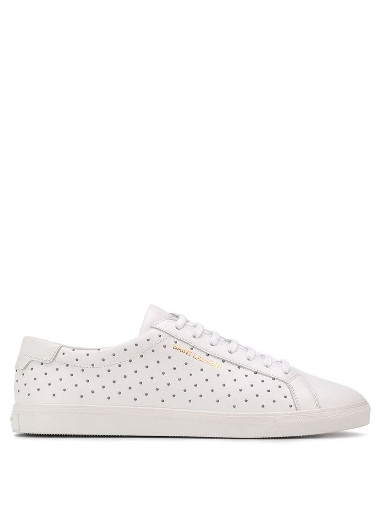Saint Laurent Andy stud-embellished sneakers - White