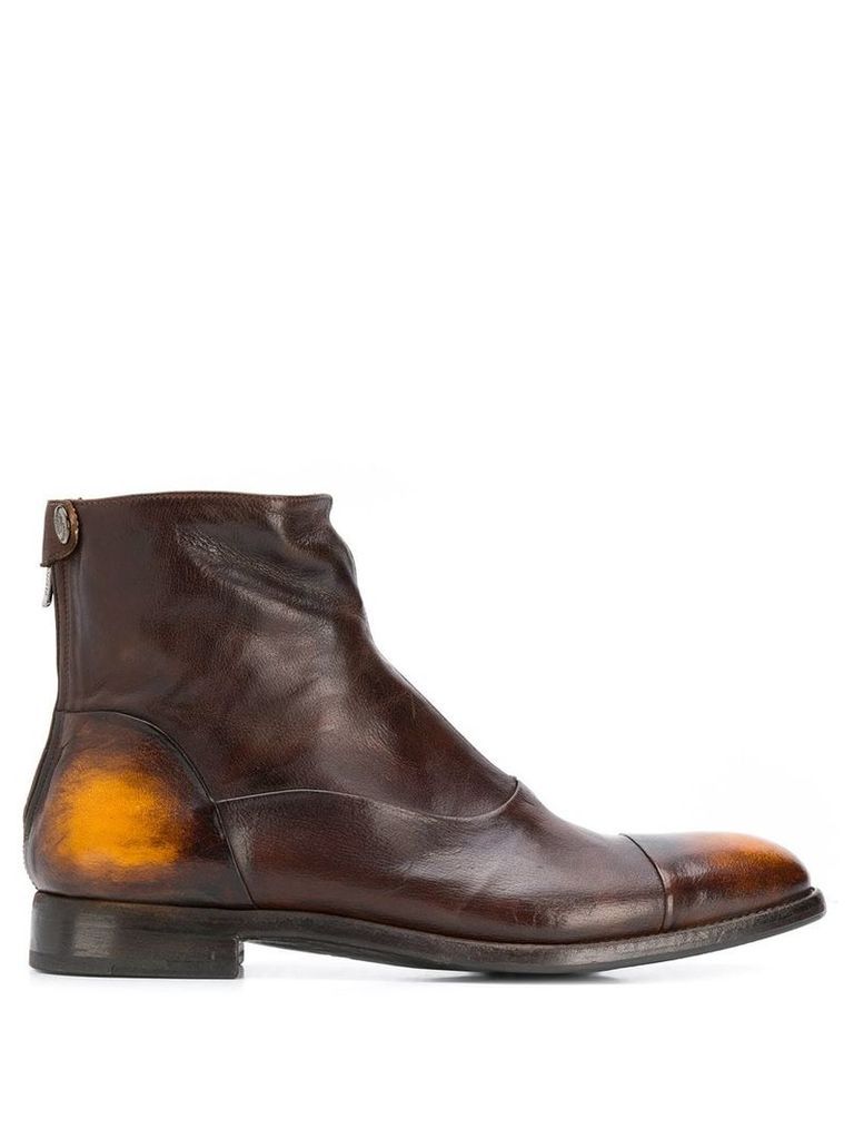 Alberto Fasciani tinted ankle boots - Brown
