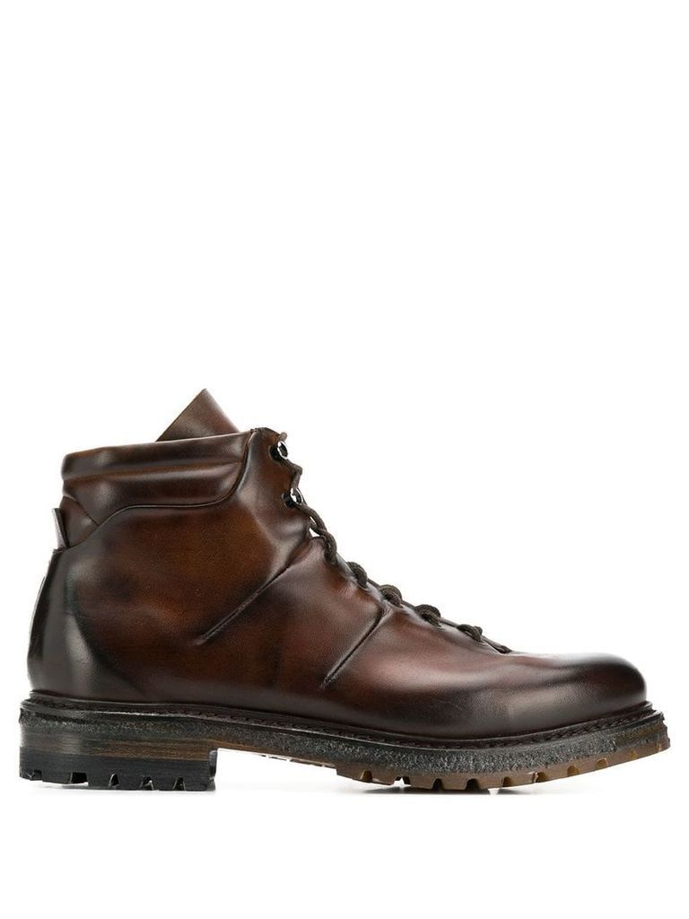 Silvano Sassetti lace-up ankle boots - Brown