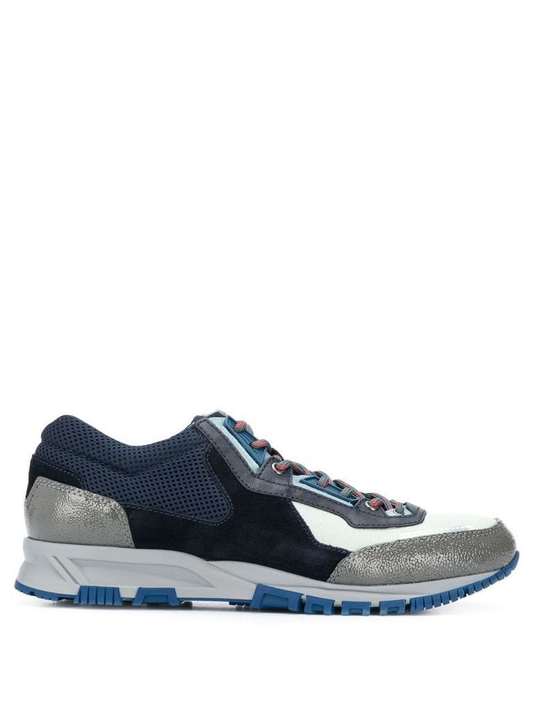 LANVIN panelled low-top sneakers - Blue