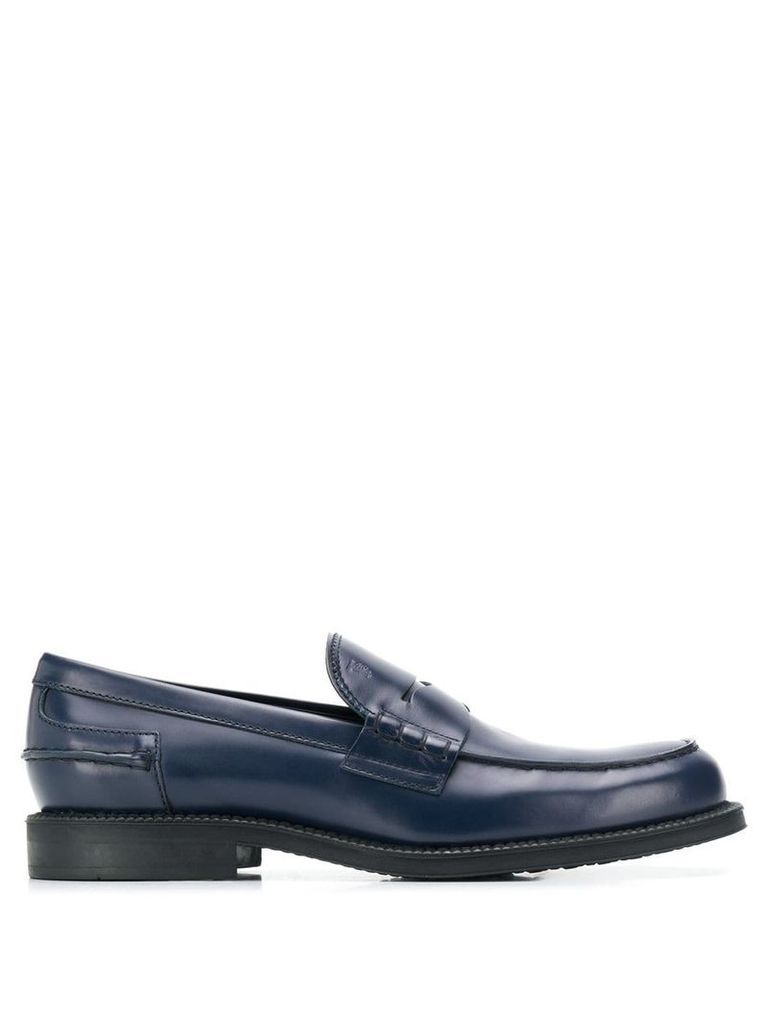Tod's branded loafers - Blue