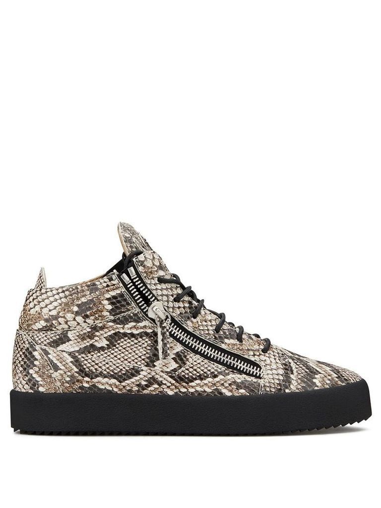 Giuseppe Zanotti snake print sneakers - Brown