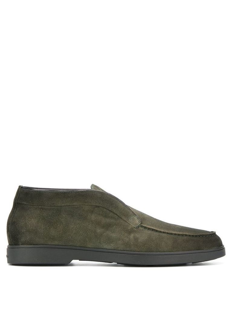 Santoni suede ankle boots - Green