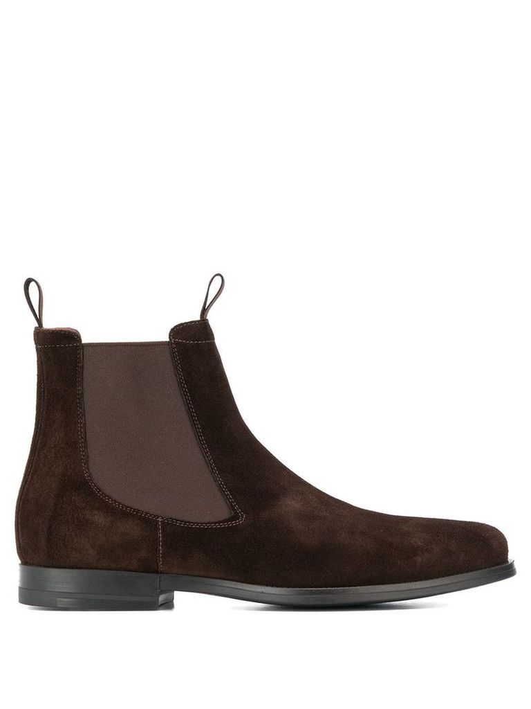 Santoni textured ankle boots - Brown