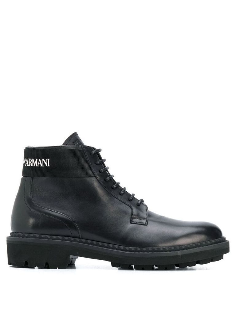 Emporio Armani lace-up boots - Black