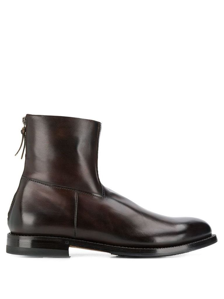 Silvano Sassetti zipped ankle boots - Brown