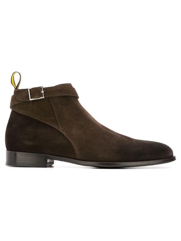 Doucal's buckle low-top boots - Brown