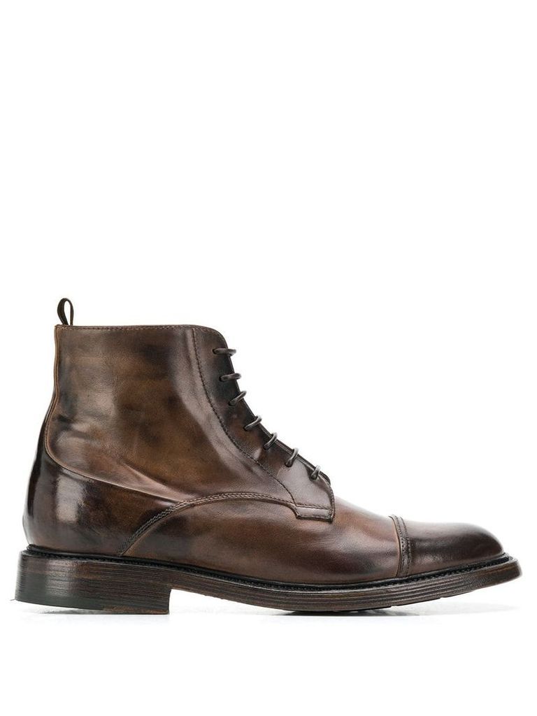 Silvano Sassetti ankle lace-up boots - Brown