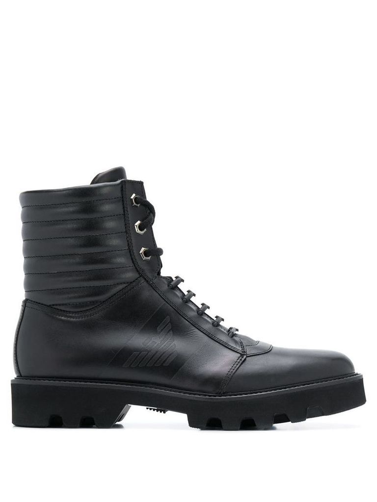 Emporio Armani lace-up boots - Black