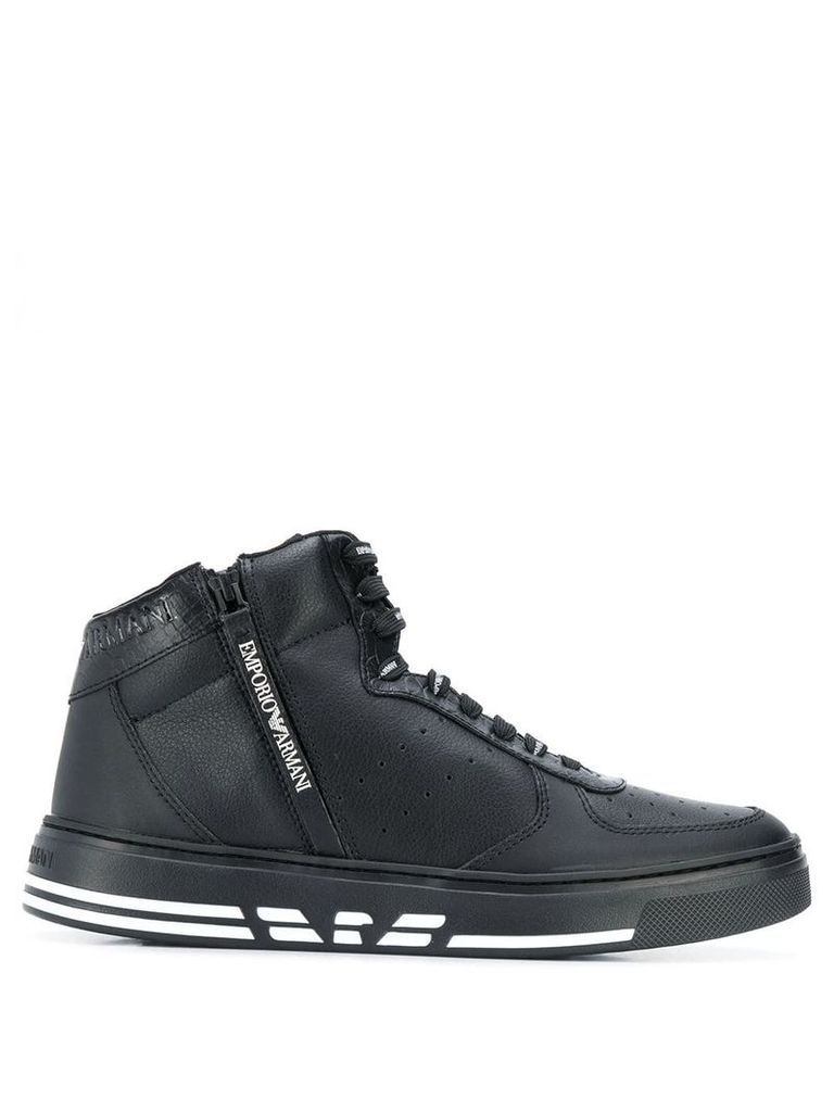 Emporio Armani high-top sneakers - Black
