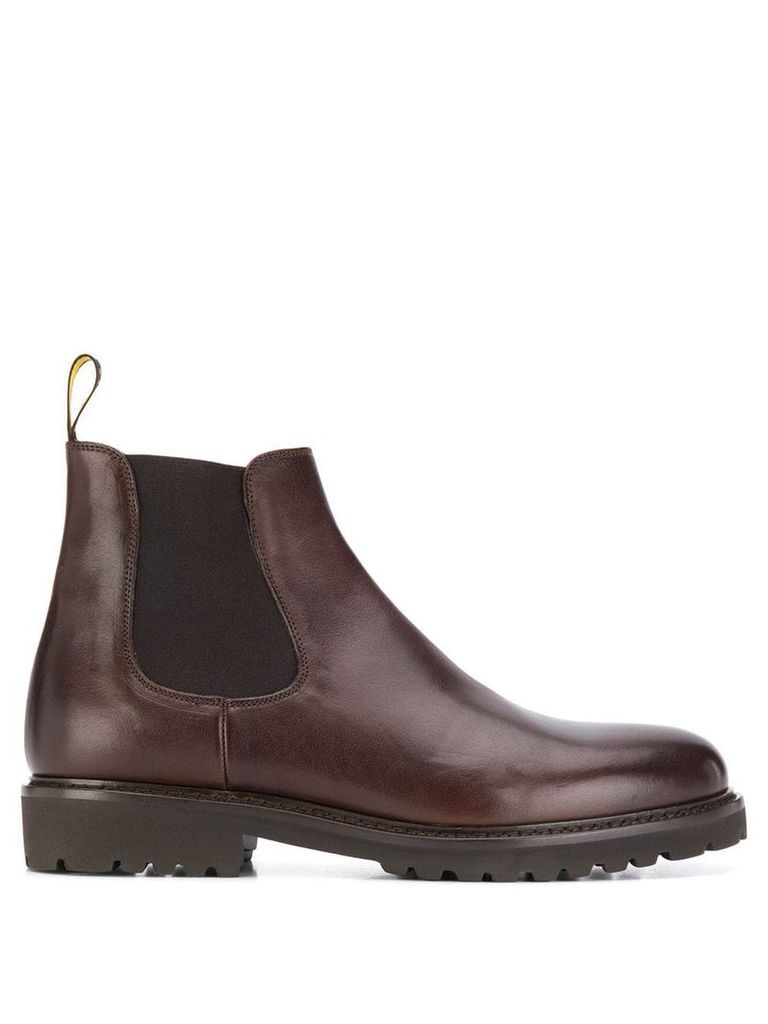 Doucal's elasticated chelsea boots - Brown
