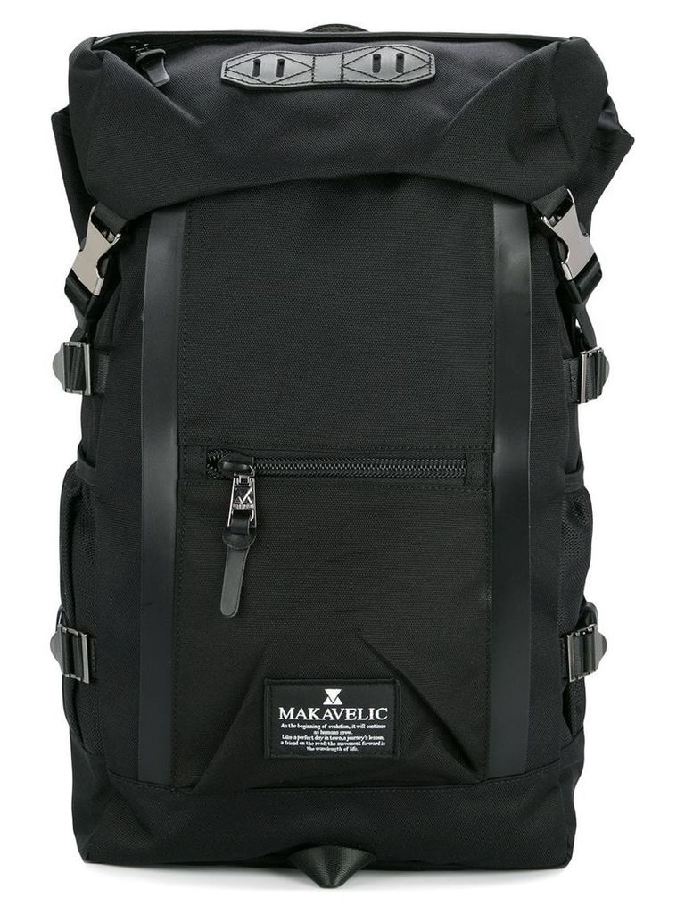 Makavelic double line backpack - Black