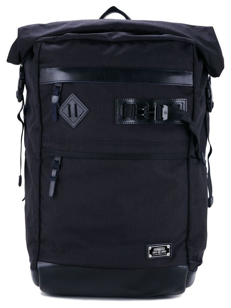 As2ov Ballistic nylon roll backpack - Black