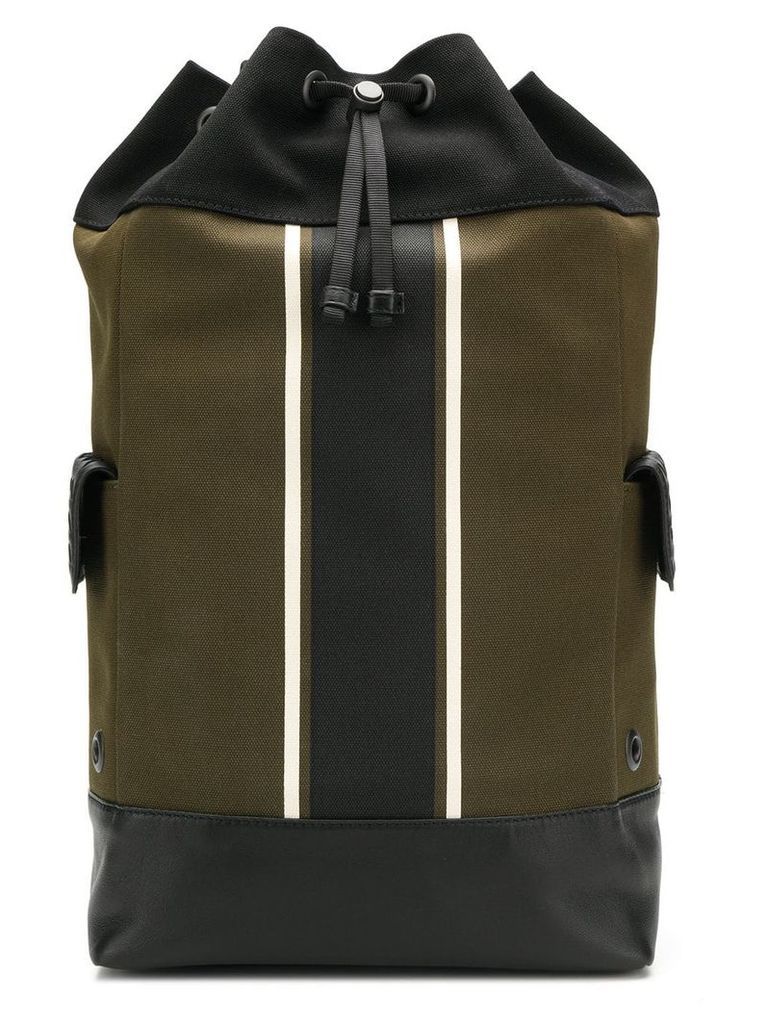 Bottega Veneta stripe detail drawstring backpack - Green