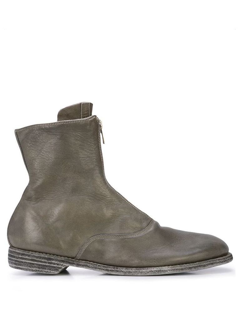 Guidi zipped ankle boots - Green