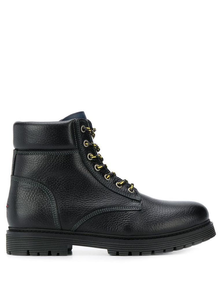 Tommy Jeans lace-up outdoor boots - Black