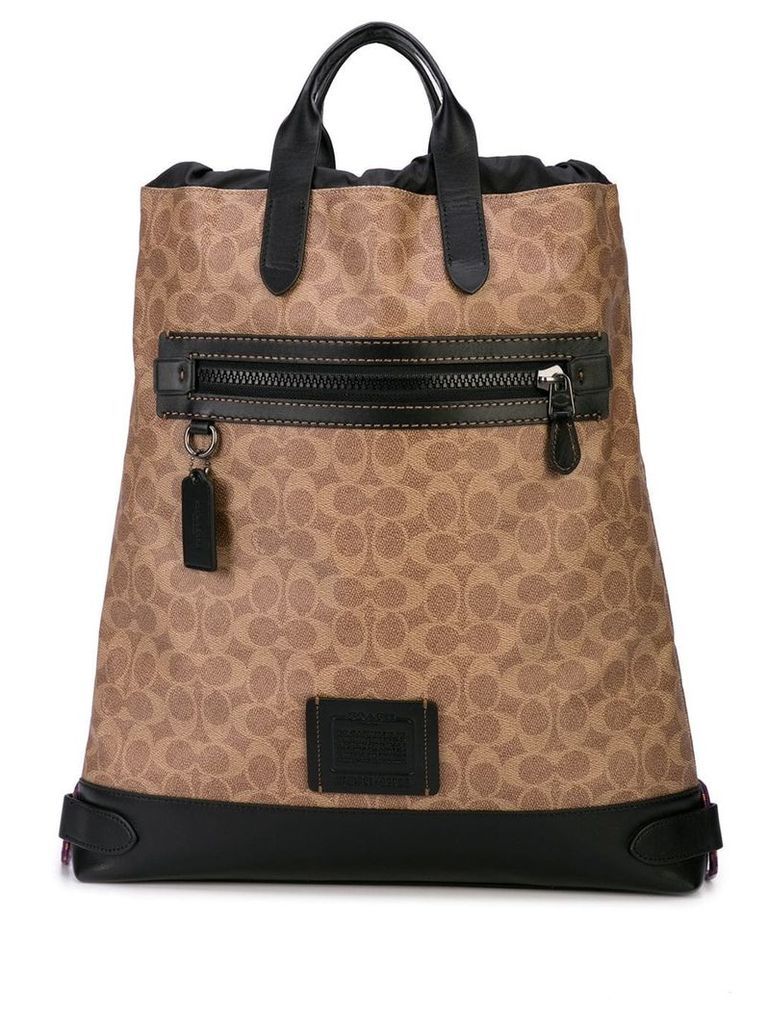Coach Academy drawstring backpack - Brown