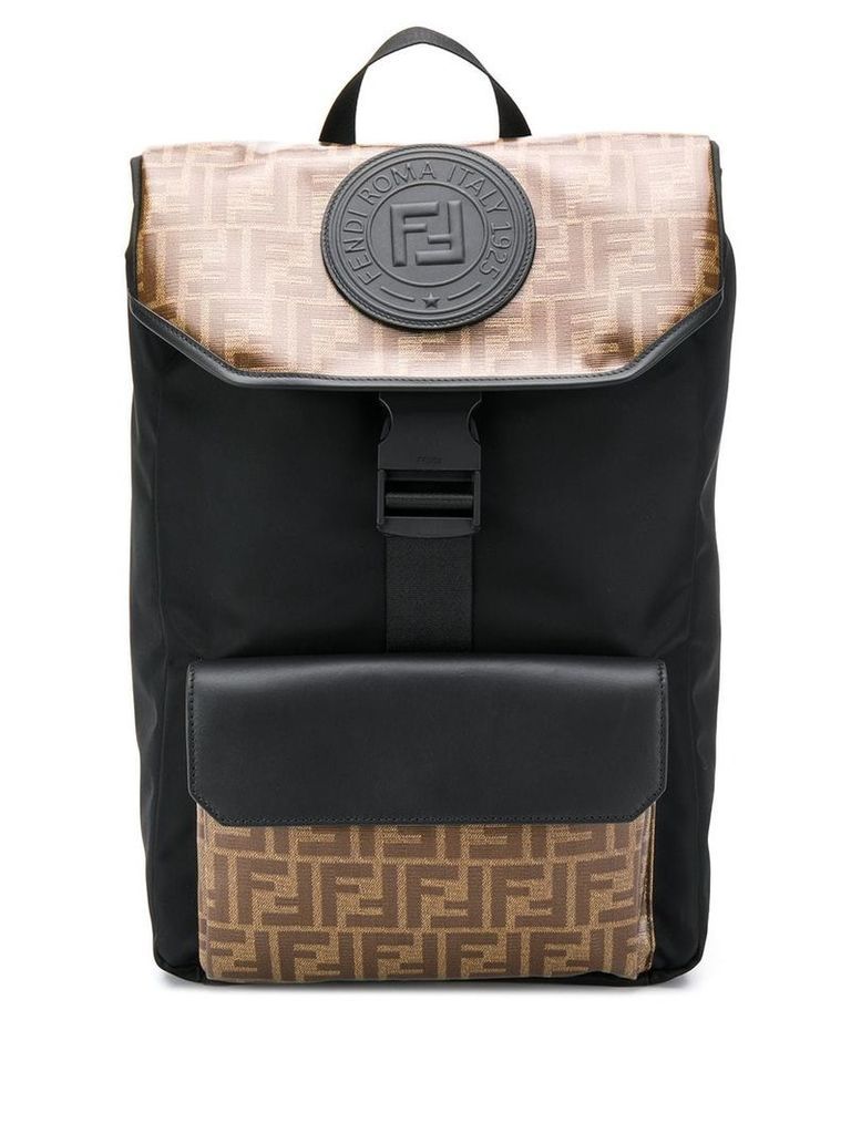 Fendi FF motif backpack - Black