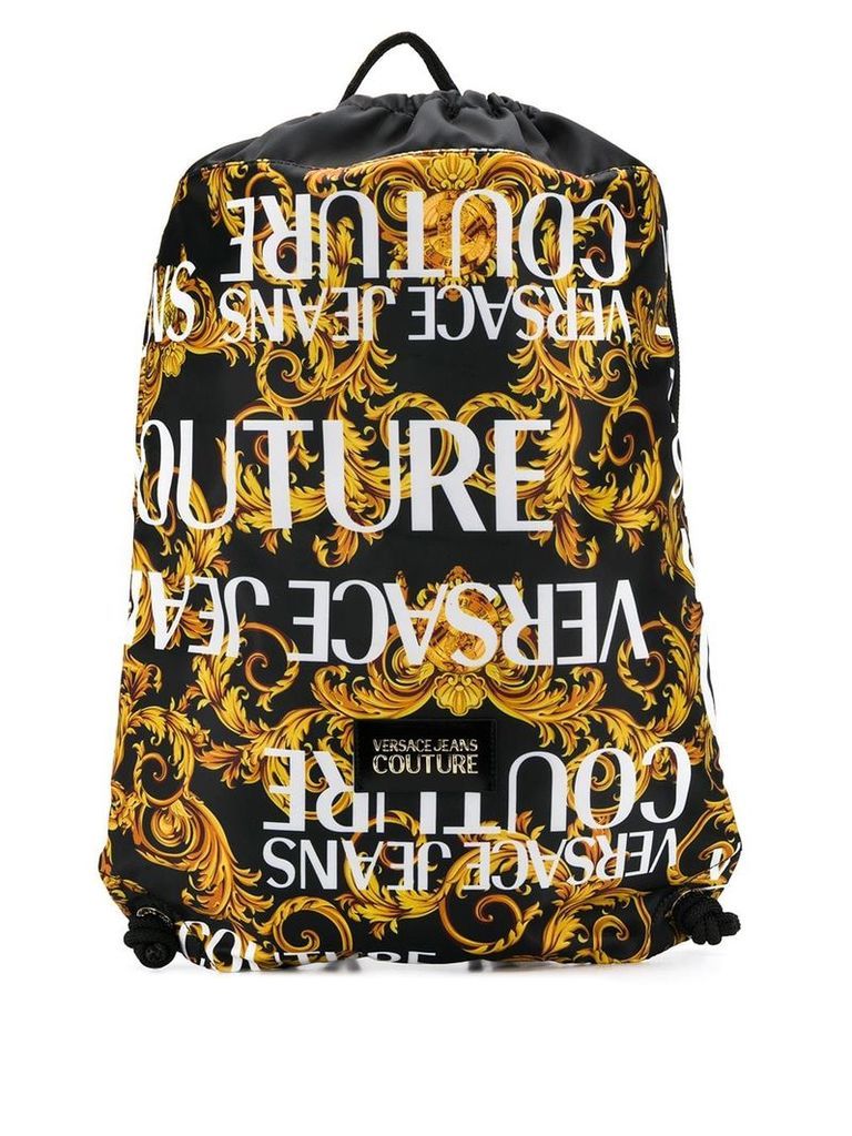 Versace Jeans Couture brocade print backpack - Yellow