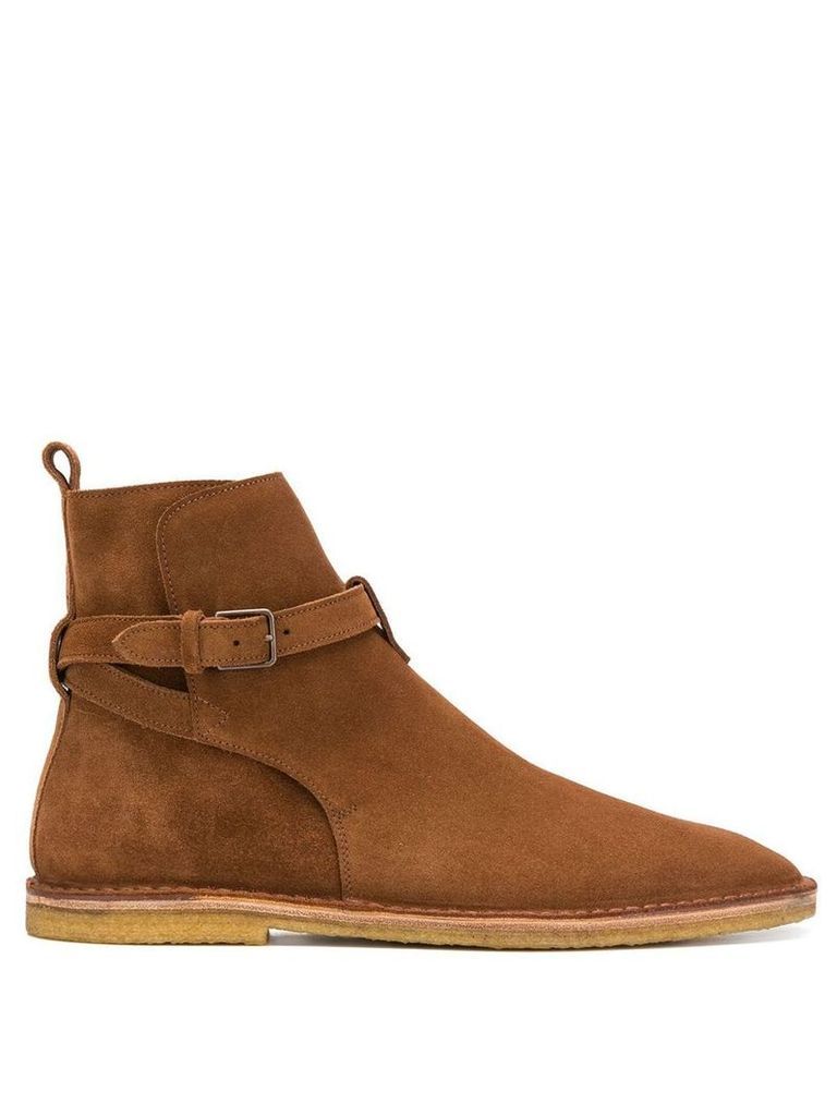 Saint Laurent Wyatt Jodhpur flat boots - Brown